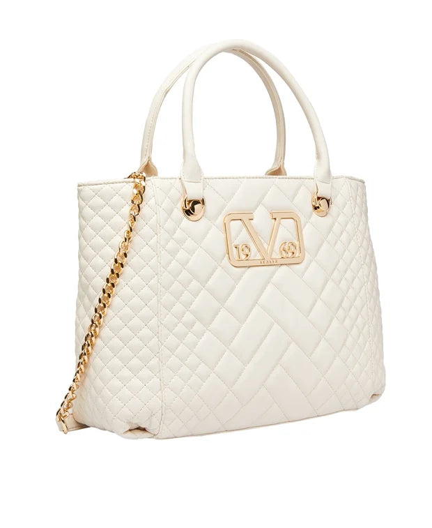 Buy 19V69 ITALIA by Alessandro Versace Crocodile Embossed Faux Leather  Satchel Bag with Metallic Clasp Closure - White, Cute Satchel Bags, Satchel Messenger Bag, Faux Leather Tote Bags