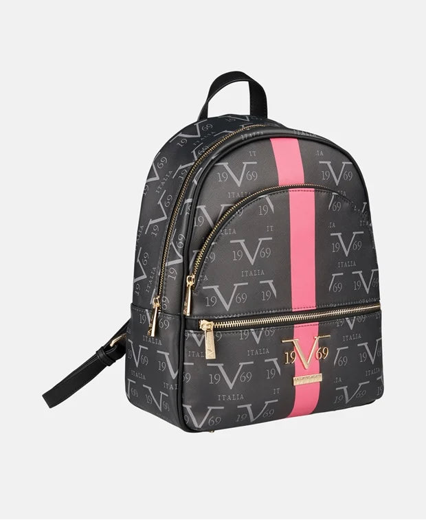 Buy 19V69 ITALIA by Alessandro Versace Smooth Texture Faux Leather Backpack  for Women with Detachable Strap - Navy , Laptop Backpack , Backpack Purse ,  Shoulder Bag at ShopLC.